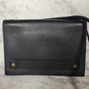 Madewell The Morgan Leather Crossbody Bag Clutch Black with Mirror Boho Concert